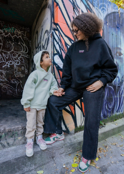 Oversized Hoodies / Adults & Kids - Catrina Mint Green