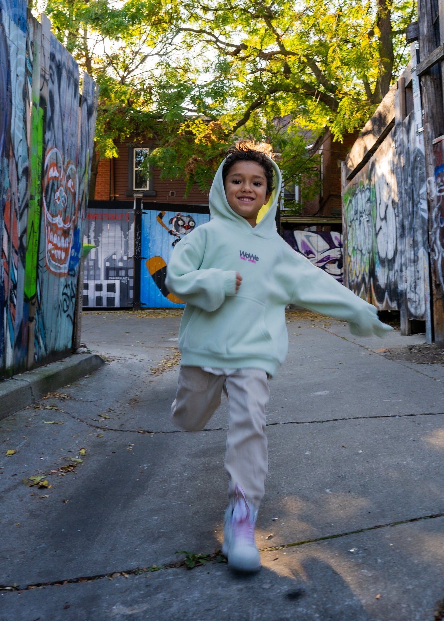 Oversized Hoodies / Adults & Kids - Catrina Mint Green